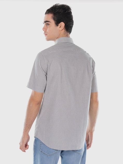 Camisa Business Check Regular Fit Gris Tommy Hilfiger-2