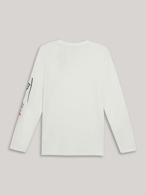 Polera De Niño Con Logo Script Blanco Tommy Hilfiger-1