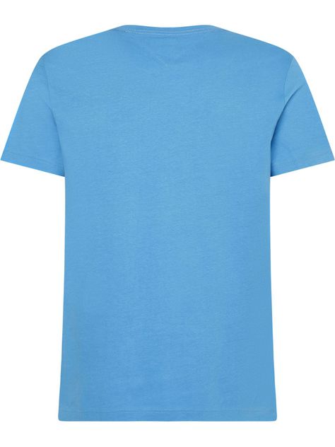 Polera Essent Cotton C Slim Fit Celeste Tommy Hilfiger-1