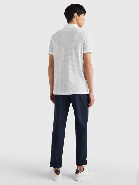 Polo Microestampada Slim Fit Blanco Tommy Hilfiger-2