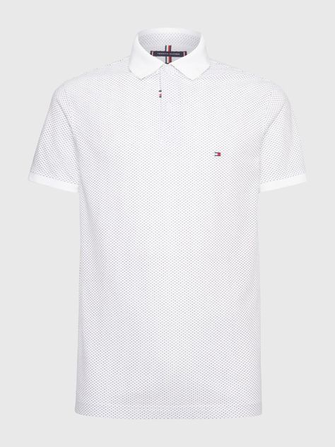 Polo Microestampada Slim Fit Blanco Tommy Hilfiger-4