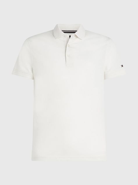 Polo Essential Slim Fit YBI Blanco Tommy Hilfiger-4
