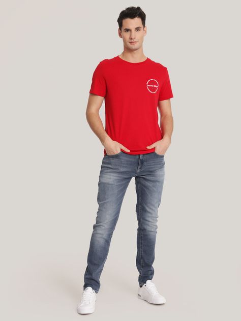 Polera Con Logo Redondo Rojo Tommy Hilfiger-1