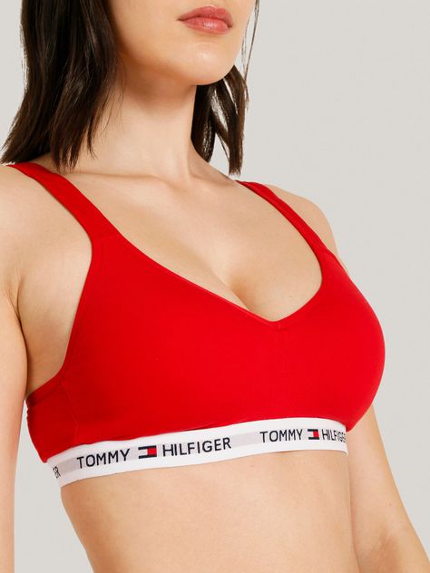 Bralette Classic Core Con Logo Rojo Tommy Hilfiger-3