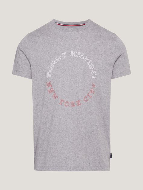 Polera Slim Fit Logo Monotype Gris Tommy Hilfiger-4
