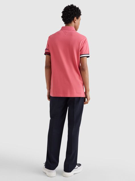 Polo Flag Logo Slim Fit Rosado Tommy Hilfiger-2