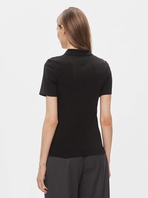 Polo Slim Fit Con Tejido Pique Negro Tommy Hilfiger-2