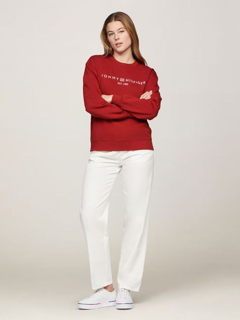 Polerón Modern de Logo XNN Rojo Tommy Hilfiger-1