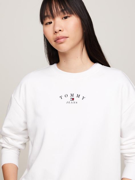 Polerón Relaxed Essential Logo Blanco Tommy Jeans-3