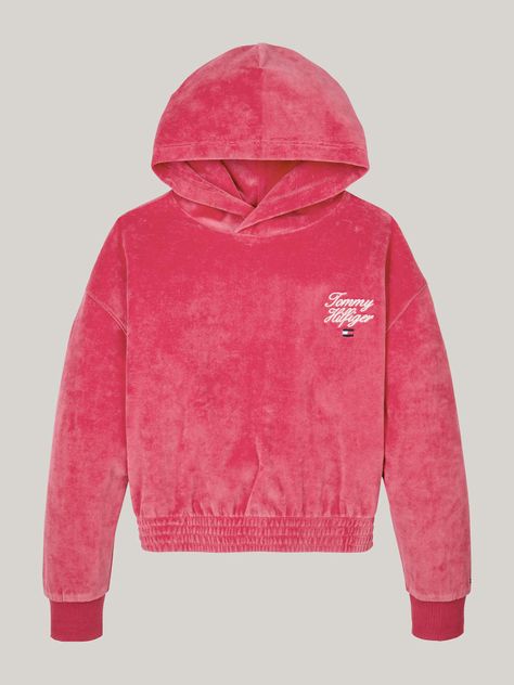 Polerón Hoodie Niña Logo Script Rosado Tommy Hilfiger-4