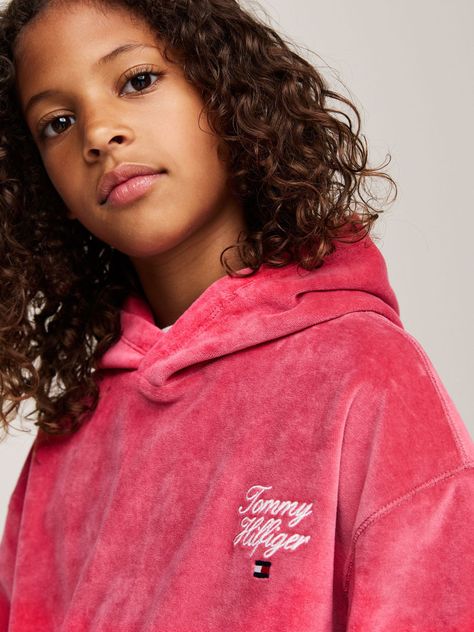 Polerón Hoodie Niña Logo Script Rosado Tommy Hilfiger-5