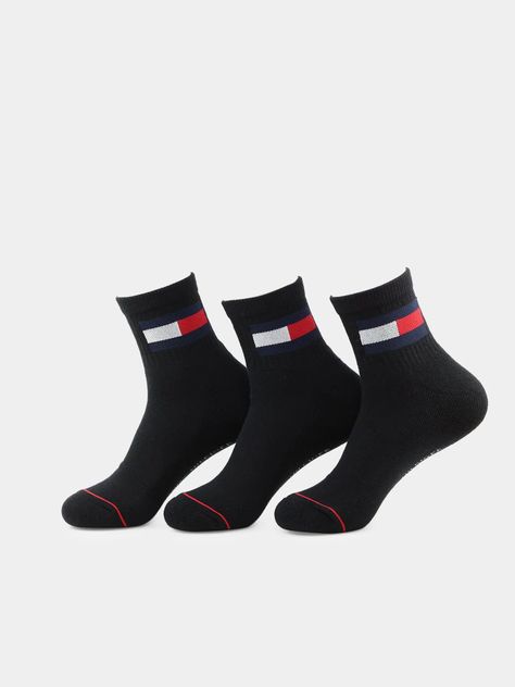 Pack De 3 Pares Calcetines Sport C Negro Tommy Hilfiger-0