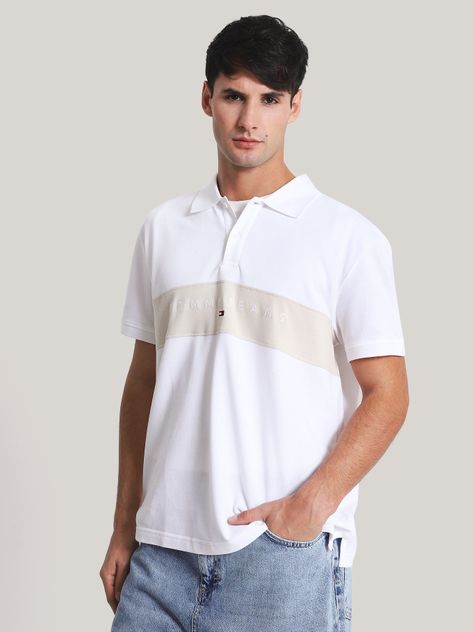 POLO REGULAR FIT LINEAR LOGO BLANCO TOMMY JEANS-0