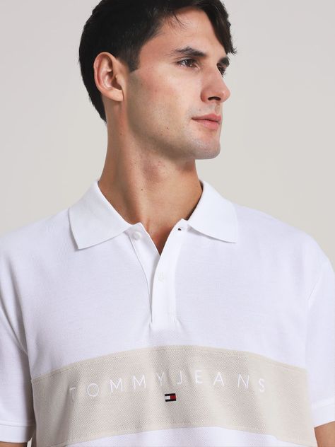 POLO REGULAR FIT LINEAR LOGO BLANCO TOMMY JEANS-3
