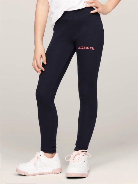 Leggins Solid Logo Monotype Azul Tommy Hilfiger-0
