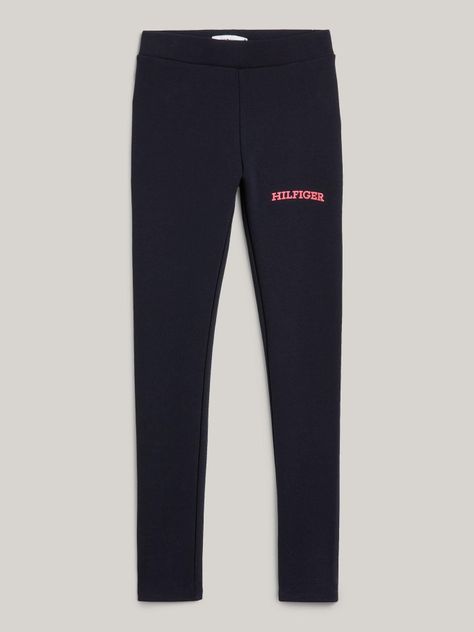 Leggins Solid Logo Monotype Azul Tommy Hilfiger-4