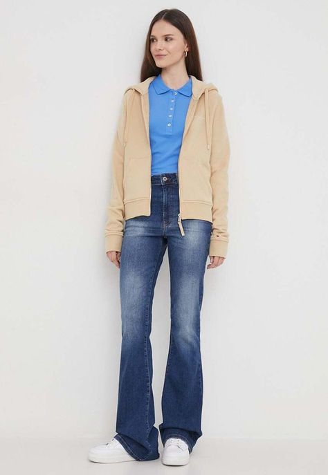 Polo Solid Con Logo Slim Fit Celeste Tommy Hilfiger-1