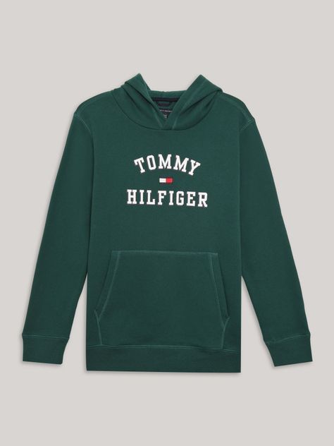 Polerón Hoodie De Niño Varsity Verde Tommy Hilfiger-0