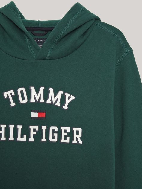 Polerón Hoodie De Niño Varsity Verde Tommy Hilfiger-2