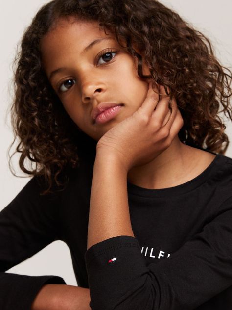 Polera De Niña Essential Cotton Negro Tommy Hilfiger-3