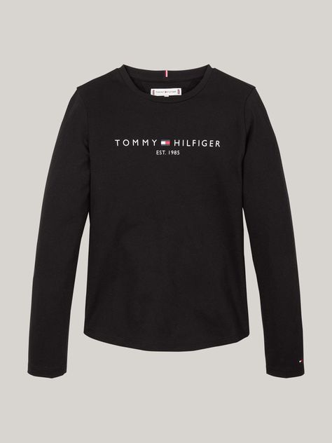 Polera De Niña Essential Cotton Negro Tommy Hilfiger-4