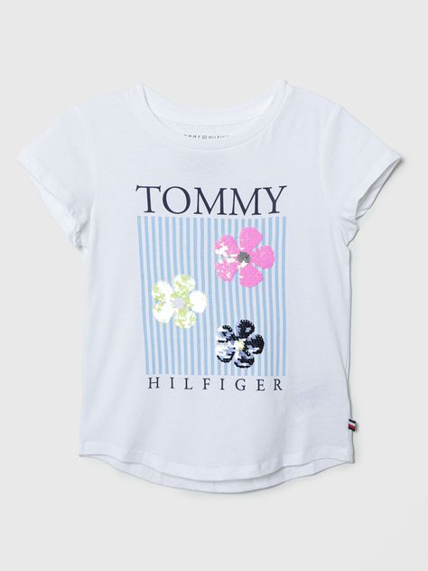 Polera Con Flores Y Logo Blanco Tommy Hilfiger-0