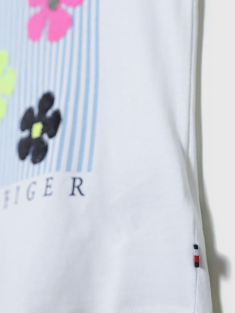 Polera Con Flores Y Logo Blanco Tommy Hilfiger-2