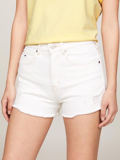 Shorts Denim Desgastados Blanco Tommy Jeans-1