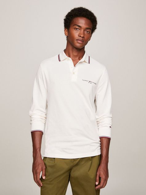 POLO SOLID CUELLO RIBETEADO BLANCO TOMMY HILFIGER-0