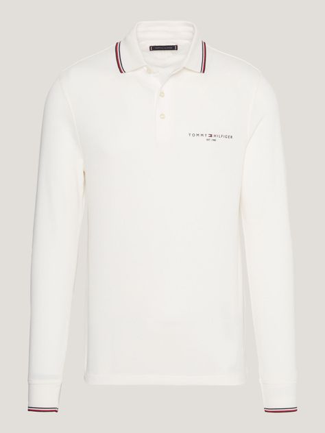 POLO SOLID CUELLO RIBETEADO BLANCO TOMMY HILFIGER-4