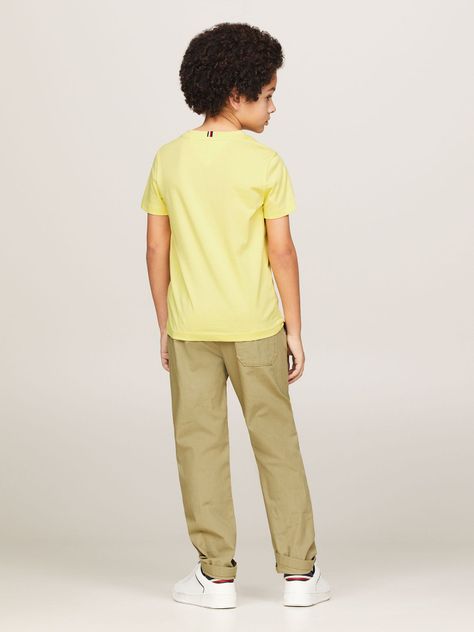 Polera Logo Script Amarillo Tommy Hilfiger-2