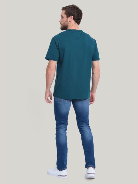 Polera De Corte Regular Bolsillo Verde Tommy Hilfiger-2
