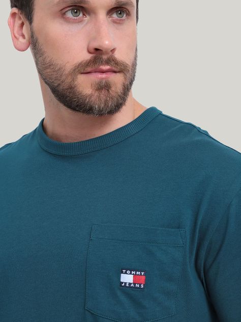 Polera De Corte Regular Bolsillo Verde Tommy Hilfiger-3