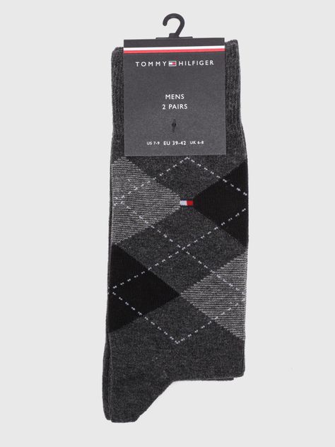 Pack De 2 Pares De Socks Rombos Gris Tommy Hilfiger-3