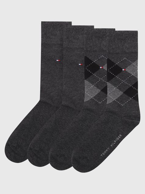 Pack De 2 Pares De Socks Rombos Gris Tommy Hilfiger-0