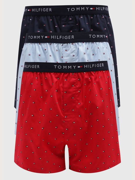 Pack De 3 Bóxer Con Estampado Multicolor Tommy Hilfiger-0