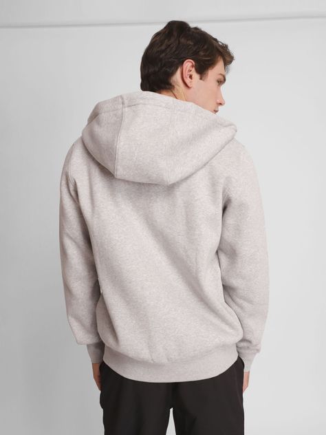 Polerón Hoodie Con Cierre Logo Gris Tommy Hilfiger-1