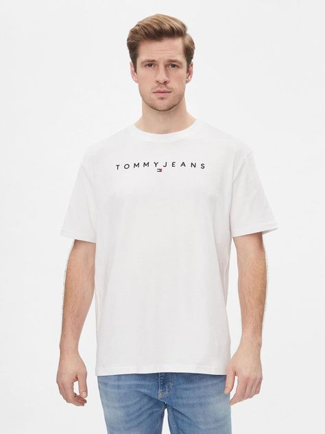 Polera Regular Linear Logo Blanco Tommy Jeans-0