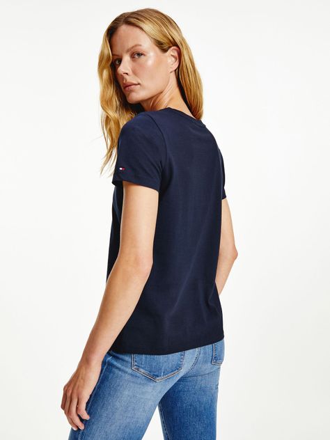 Polera Heritage Logo Bordado Azul Tommy Hilfiger-1
