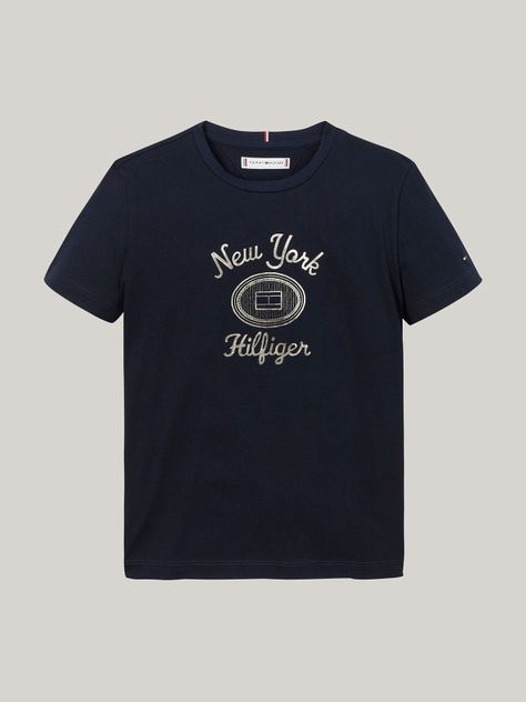 Polera Con Logo Metalizado Azul Tommy Hilfiger-4