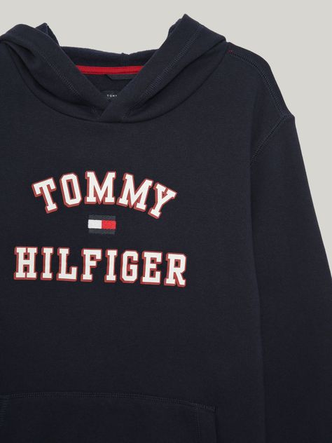 Polerón Niño Hoodie C Logo Varsity Azul Tommy Hilfiger-2
