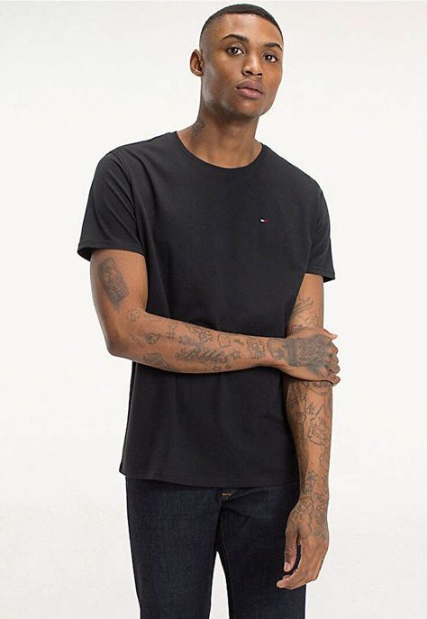 Polera Original C-Neck Negro Tommy Jeans-0