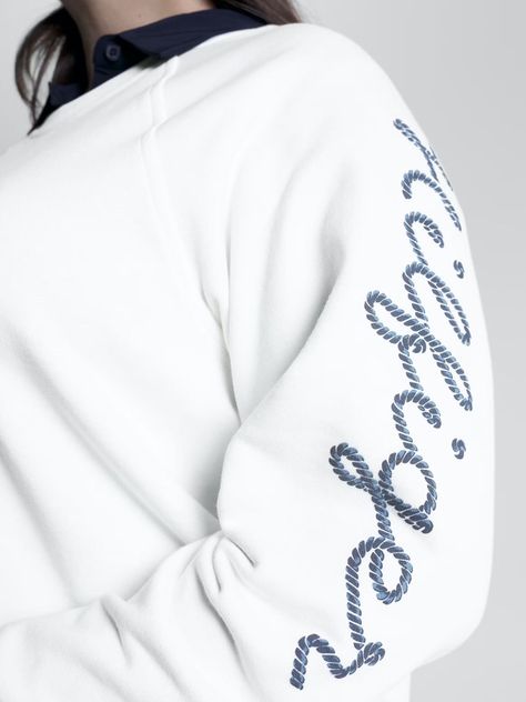 Polerón Curve Con Logo Blanco Tommy Hilfiger-3