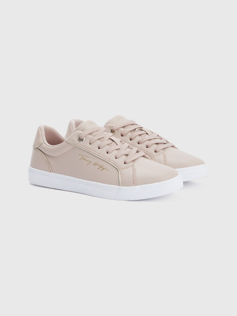 Zapatilla Signature Ribeteadas Beige Tommy Hilfiger-0