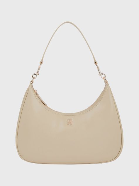 Cartera Hobo Monogram Beige Tommy Hilfiger-0