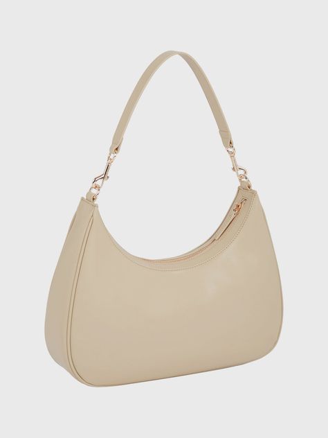 Cartera Hobo Monogram Beige Tommy Hilfiger-1