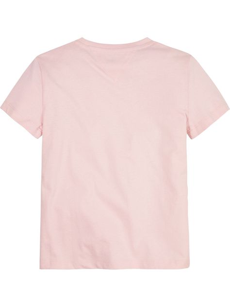 Polera De Niña Con Logo Monotype Rosado Tommy Hilfiger-1
