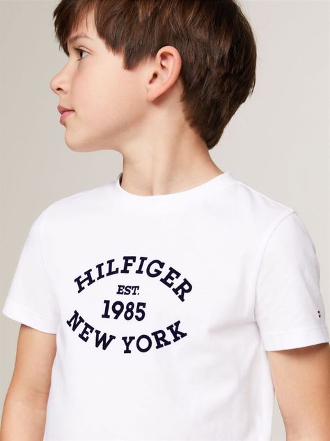 Polera Con Logo Aterciopelado Blanco Tommy Hilfiger-3
