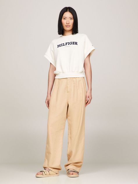 Polerón Logo Monotype Beige Tommy Hilfiger-1
