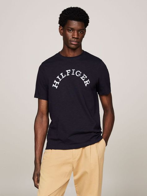 Polera Logo Arqueado Regular Fit Azul Tommy Hilfiger-0